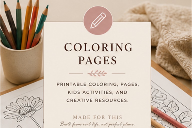 Made For This coloring pages shelf